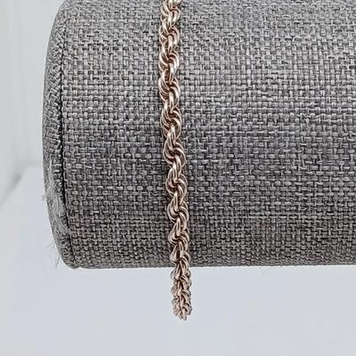 925 Sterling Silver Twisted Chain Bracelet