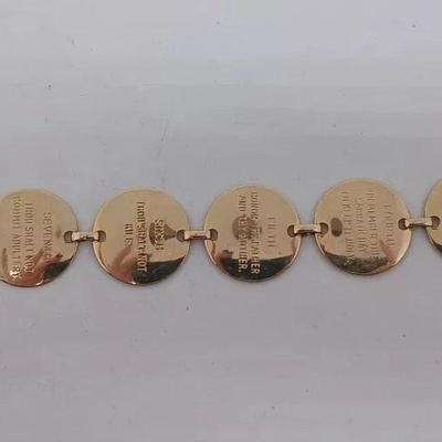 The Ten Commandments Bracelet Gold Tone
