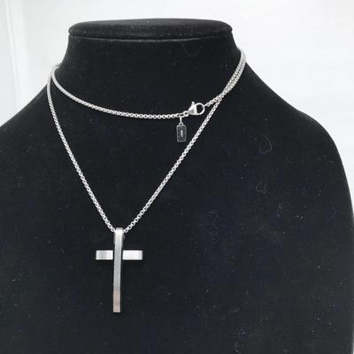 LACN "He Rocks" Cross Necklace 25 inch