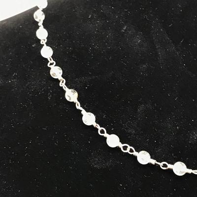 Sterling Silver and Glass Bead Necklace 