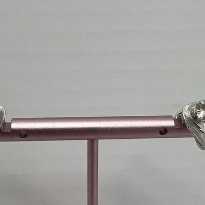 Sterling Silver Screwback Earrings Signed F