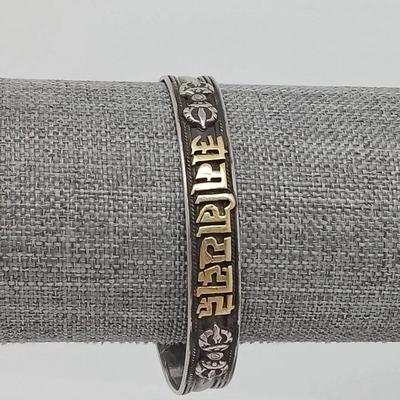 Sterling Silver Bangle Hindu (Can Communicate)