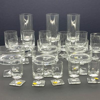 Sale Photo Thumbnail #113: Rosenthal “ Largo” square base glassware