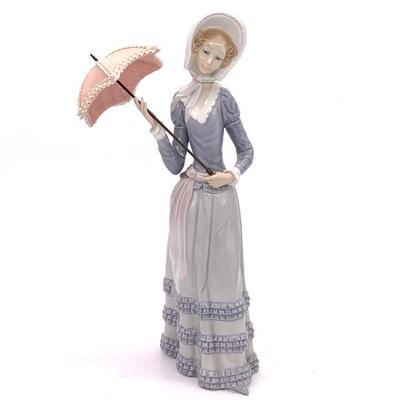 Sale Photo Thumbnail #40: Lladro, “ Aranjuez Little Lady w/ parasol”, 12  1/2”