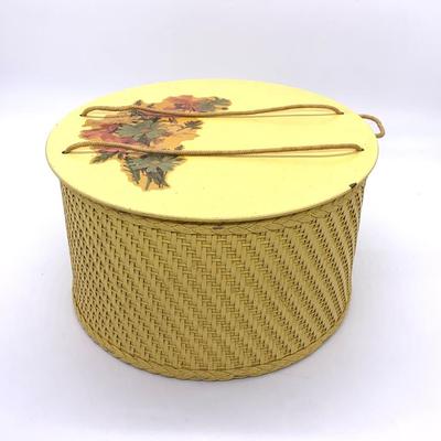 Sale Photo Thumbnail #183: Vintage Princess wicker sewing basket, 1940's/50's