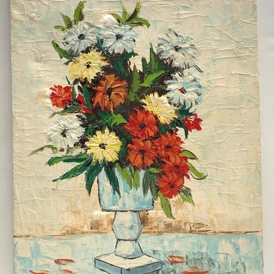 Sale Photo Thumbnail #24: Still life signed Vargas, o/b, 36x24”, unframed
