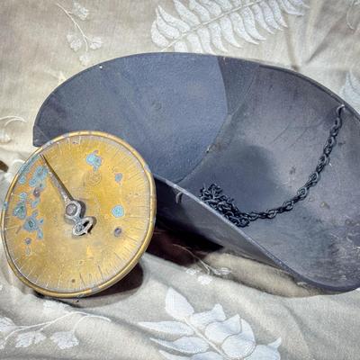 Antique Hanging Scale with Scoop Pan
