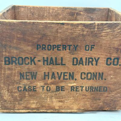 Vintage Brock Hall Dairy Crate