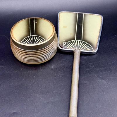 Art Deco Mirror & Powder Jar