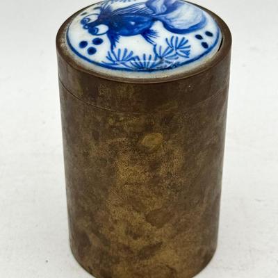 Vintage Brass Container 