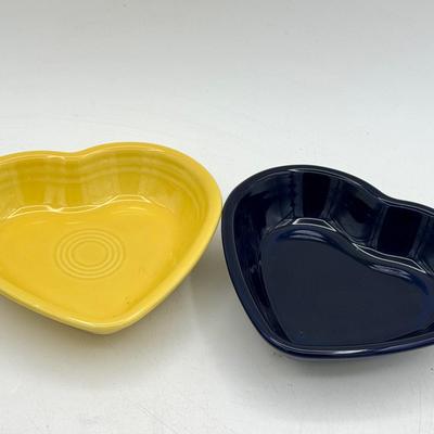 (2) Fiestaware Heart Bowls