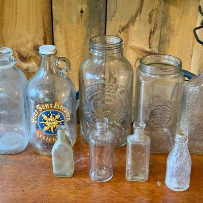 Large Vintage Bottles Lot