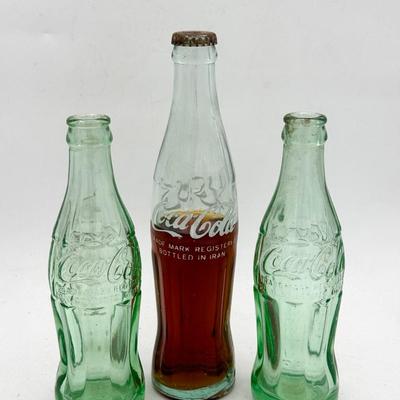 (3) Vintage Coke Bottles
