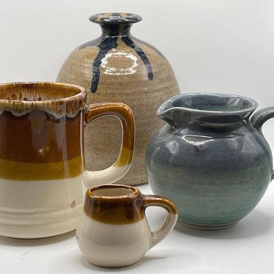 (4) Pretty Pottery — Some Signed