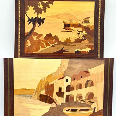 (2) Marquetry Wall Art