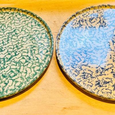 (3) Large Robinson Ransbottom Roseville Pottery — Pasta Bowl & Pizza Stones