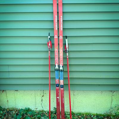 Fischer Nordic Crown Cross-Country Skis with Poles