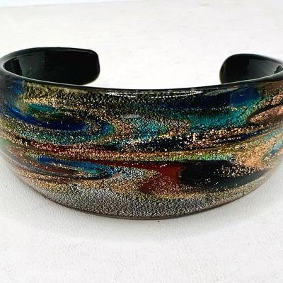 Art Glass Bracelet Cuff in Original Box
