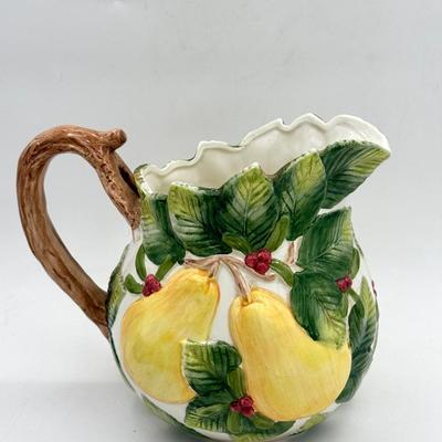 Fitz and Floyd Holiday Pear Pitcher