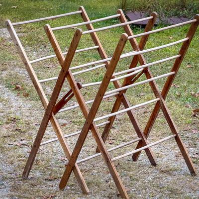 Wooden Folding Clothes Drying Rack