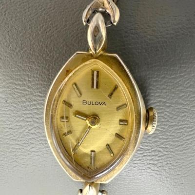 Bulova 10K RSP Bezel Ladies Watch