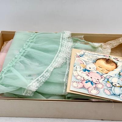 Vintage Baby Clothes & Card