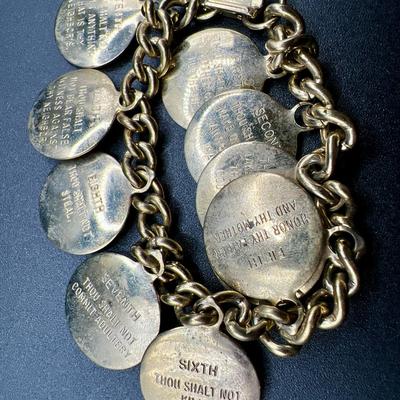 7.25” Ten Commandments 1960s Charm Bracelet