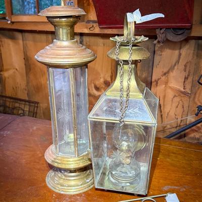 (2) Brass Lamps