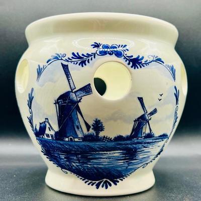 Delftsche Huys Delft Blue Handwork Planter Made in Holland