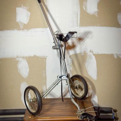 Vintage Golf Push Cart – Metal Frame