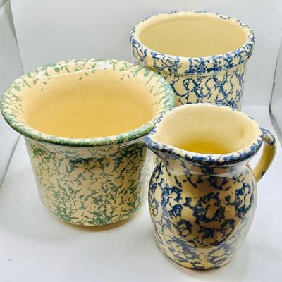 (3) Roseville Pottery ft. Quart Jar