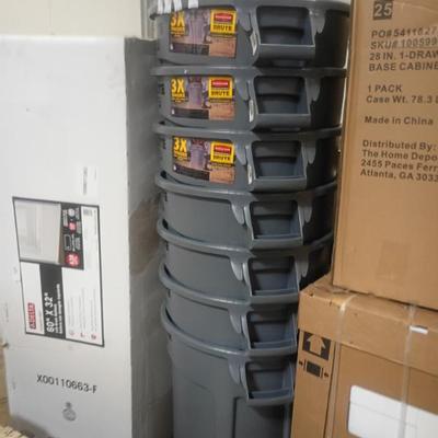 trash cans