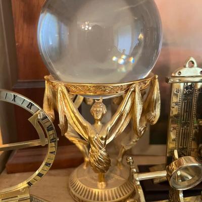 Franklin Mint crystal ball “Three Fates”