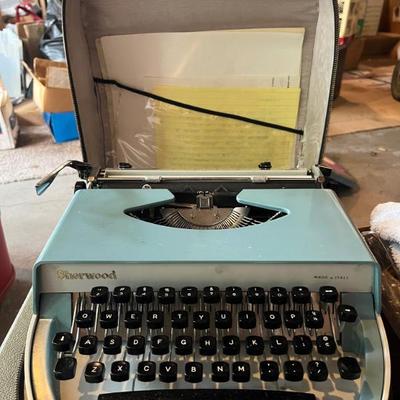 1960’s Sherwood blue typewriter- made in Italy