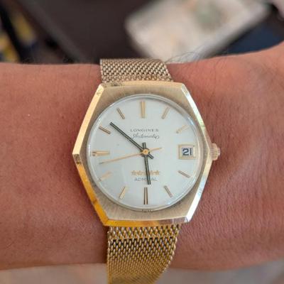 Longines automatic 5 Star Admiral 14KGF watch - running!