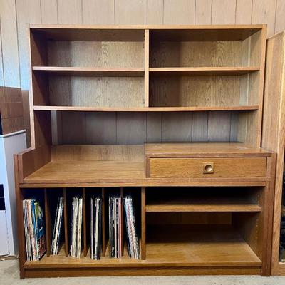 Mid Century Modern sliding adjustable length media center