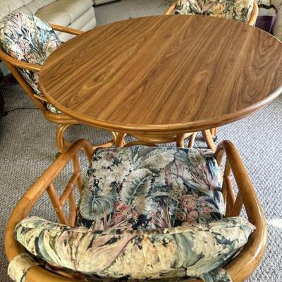 Rattan dining table