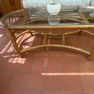 Rattan coffee table