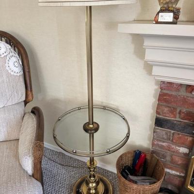 Floor lamp with table