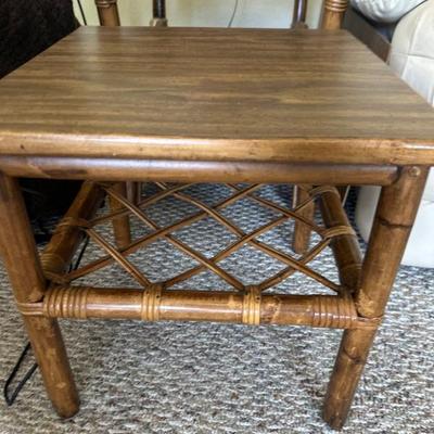 Rattan side tables