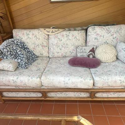 Rattan couch