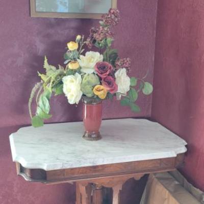 Sale Photo Thumbnail #21: Marble Top Table