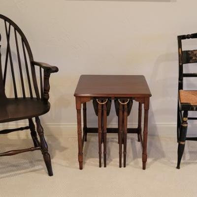 Sale Photo Thumbnail #94: Nice Windsor Chair & Beautiful Antique Hitchcock Chair