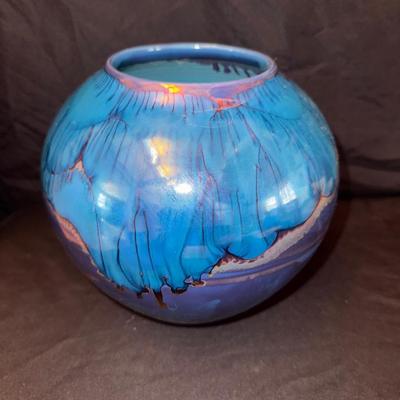 Signed Blue Pottery