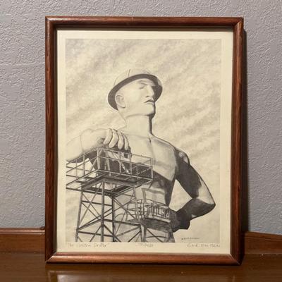 The Golden Driller - Print Signed by G. R. Emison