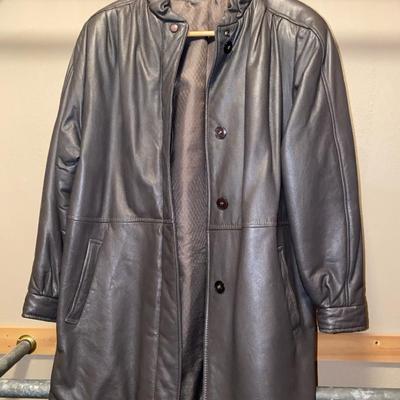 Brown Leather Coat