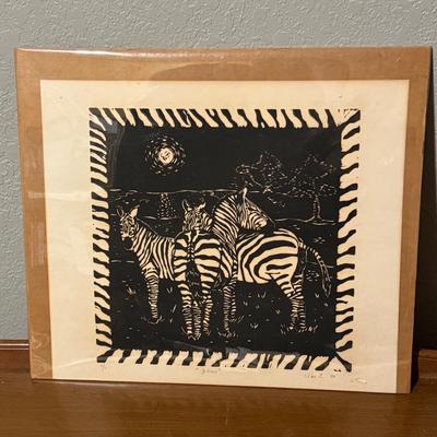 Zebras - Signed Print by Nan C.