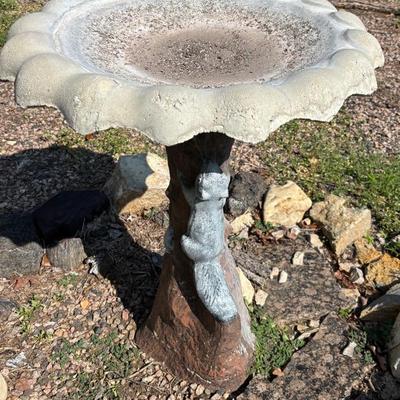 Squirrel Birdbath