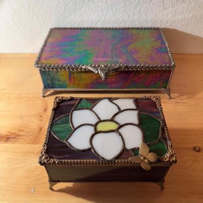 Stained Glass Trinket Boxes