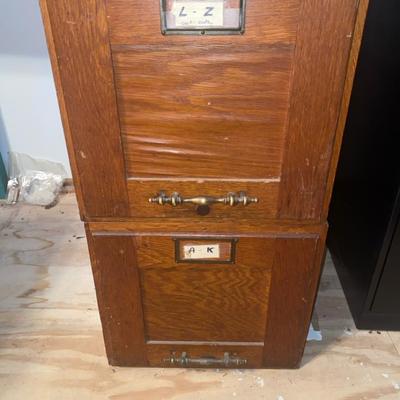 Old Wood File Cabinets 